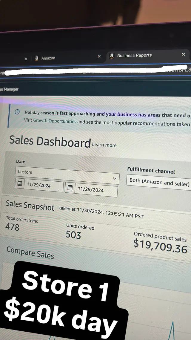 $20K day on Amazon