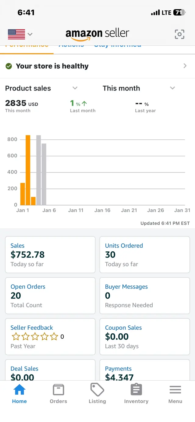 Student Amazon sales screenshot