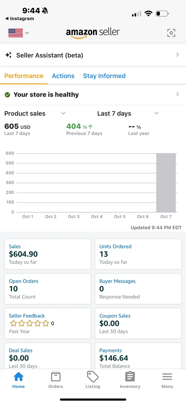 Student Amazon sales screenshot