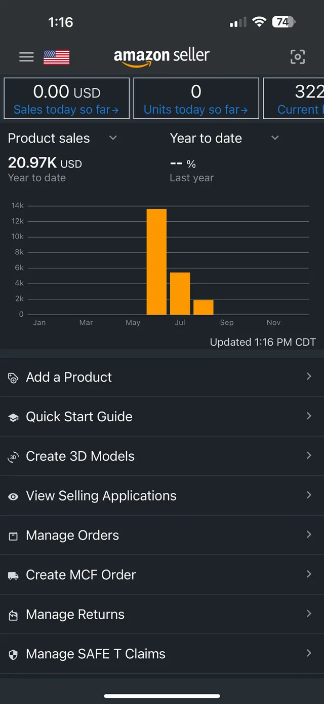 Student Amazon sales screenshot
